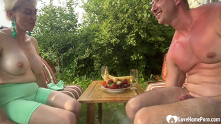 Foot fetish and feet worship from big tit MILF