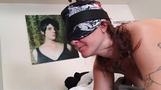 Face fucking with ass plugged followed by yummy cum