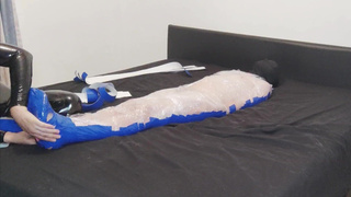 Femdom goddes mummifies her chastity slave and whips his balls full movie