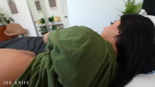 British STEP-SIS forgot to wear panties to bed - Gal Ritchie