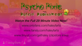 Cruel Blonde Pixie Girl Mercilessly Slaps Cock CBT and Drills Wet Farts Up Slave's Trapped Nostrils!