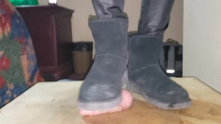 Goddess S ball stomp trample kick with uggs boots no mercy slaves pain is joy