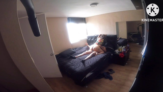 MY GIRLFRIEND IS NOT HERE AND LEAVES HER MOTHER AND MY GIRLFRIEND'S MOTHER ENTERS MY ROOM