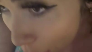 Pins my arms down as he chokes and face fucks me til he gives me a facial