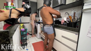 PREV Goddess Kiffa in Double domestic slave cleaning her house FOOT WORSHIP FOOTSTOOL SMOKING ASHT