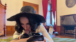 Lady Dimitrescu sucks and fucks . Resident Evil Village Cosplay Halloween 2023