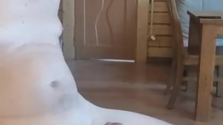 Ruined orgasm and cum drink
