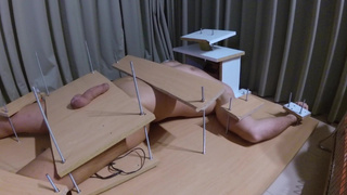 Amateur Femdom handjob ruined orgasm with feet torture