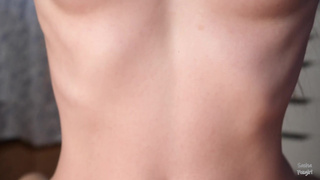 Redhead babe really wanted sex, did everything herself and allowed to cum on her face