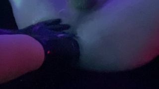 Blacklight fist fucking