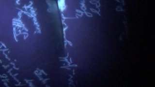 Tied up princess gets spoiled - blacklight body writing - hitachi and cock