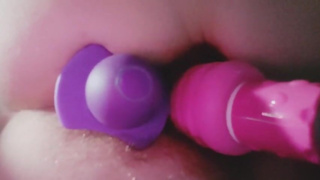 Fucking myself handsfree kegel strength double penetration