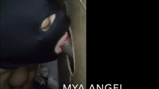 Glory hole slut paid to give a blow job and fuck!