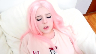 Fucked a sexy girl, playing with a finger in her ass