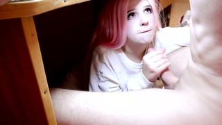 I pleased my gamer with a blowjob