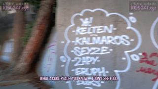 Kiss Cat love Breakfast with Sausage - Public Agent Pickup Russian Student for Outdoor Sex 4k