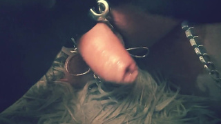 Ballbusting GF gives painful massage to the balls for fun, BDSM