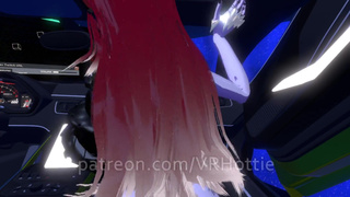 Chained Drooling Tattooed Red Head Rides You In Passenger Seat of Lamborghini Car Fuck POV Lap Dance