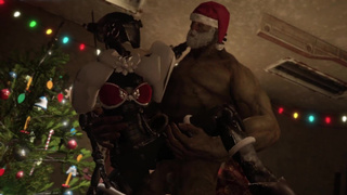 Sensual Assaultron gets her Christmas gift (it's a big fuckin penis)