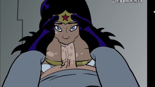 Batman Pounding Wonder Woman's Both Holes and Cum on her face cartoon Porn