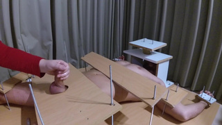 Amateur Femdom Tease Handjob and foot Tickle