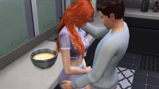 Sims 4 - Stepson fucks dad's new trophy wife