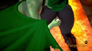 Furry Hentai 3D Yiff - Human Dragon & Bear having hard sex