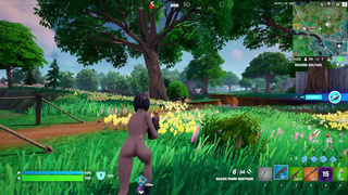 Fortnite gameplay (Rox nude)