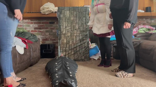 Real femdom 3 women let a male sniff there shoes