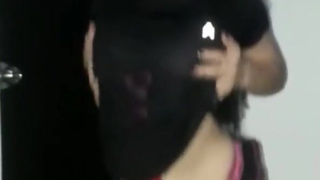 Latina sucking bonbon and seducing her neighbor who watches her while fucking