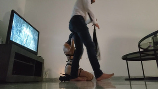 I present to you My submissive in her slutty outfit!