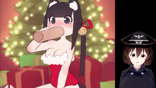 Getting a blowjob from the christmas catgirl