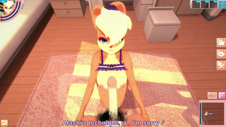 3D/Anime/Hentai: Lola Bunny bounce on a big cock and loves it !! (POV)