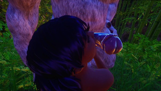 Furry Blowjob POV Blowjob for a forest monster Wild Life