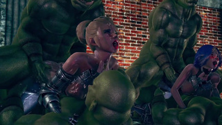 Female knight lose to monster ork - episode.26