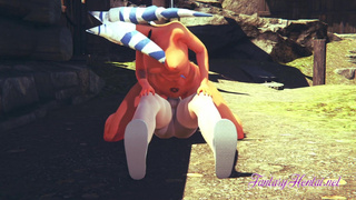 Star Wars Hentai - Ahsoka rides on a big cock until he cum inside her