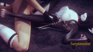 Furry Hentai 3D - DogBoy and Cat Have Hard Sex 2/2