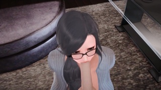 Sexy female teacher♥(blowjob and footjob♥)(セクシーな先生♥)