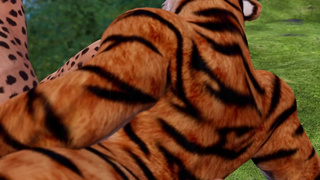 Kat fanger FURRY porno af lesbiske