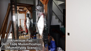 Aluminum Foil Duct Tape Mummification (Mummifying Scene)
