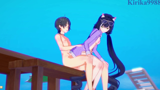 Karyl and Yuuki have deep sex on the beach. - Princess Connect! Re:Dive Hentai