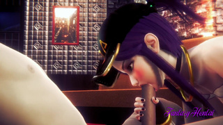 KDA Lol Hentai 3D - Akali Having sex and enjoying