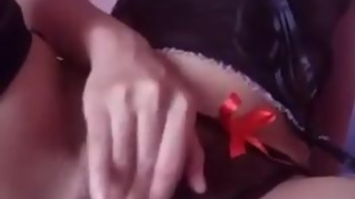 sexy busty asian teen cumming hard while fucking juicy gushing hairy pussy