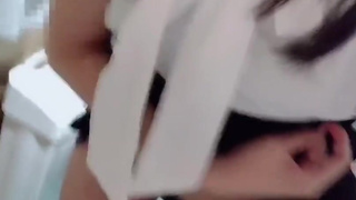 The office worker will pee in the public restroom.