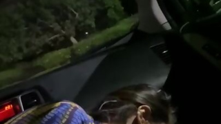 Sexy Asian Slut Picks Up BBC Boyfriend And Sucks his Dick In the Car