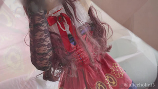 ❤️【Aliceholic13】Japanese Cosplayer stage costume creampie 【個人撮影】 アイドルコスプレイヤーの仁王立ちフェラとイチャラブ生ハメ中出しえっち