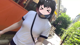 【Ｉカップ変態巨乳女子大生とうふ】ノーブラランニング巨乳体操着とブルマでおもちゃ装着????して原宿の人混みを疾走してみたら、人が多すぎてまさかの結末に…