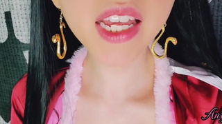 Starving Giantess Boa Hancock Eats/Digests Trespasser and Grapes