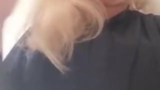 6'5 Tall Blonde showing off her massive features what a tease!