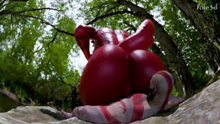 Kratos under Karlach Giantess Ass